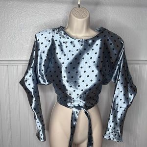 Nasty Gal Satin Spot blouse